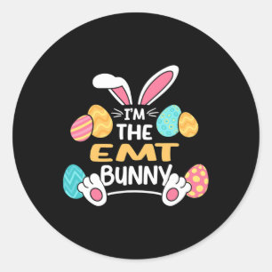 Im The Emt Bunny Paramedic Easter Classic Round Sticker