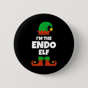 I'm The Endo Elf Family Pajama Christmas Funny End 2 Inch Round Button