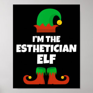 I'm The Esthetician Elf Family Pajama Christmas Be Poster