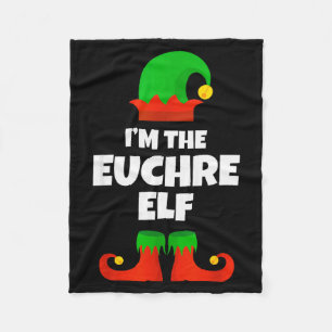 I'm The Euchre Elf Family Pajama Christmas Funny P Fleece Blanket