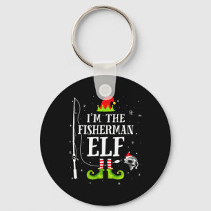 I'm The Fisherman Elf Matching Funny Fishing Chris Keychain