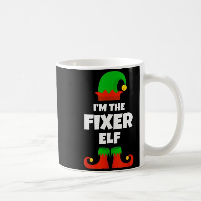 I'm The Fixer Elf Family Pajama Christmas Funny Fi Coffee Mug (Right)