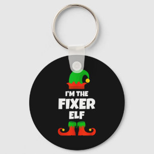 I'm The Fixer Elf Family Pajama Christmas Funny Fi Keychain