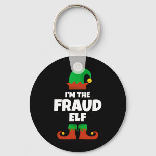 I'm The Fraud Elf Family Pajama Christmas Funny Keychain
