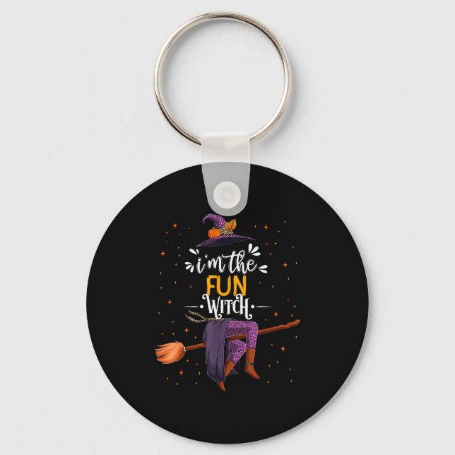 Im The Fun Witch Halloween Matching Group Costume  Keychain (Front)