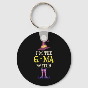 I'm The G-ma Witch Costume Halloween Funny Witchy  Keychain