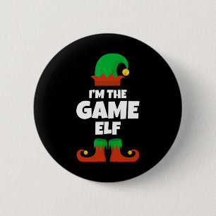 I'm The Game Elf Family Pajama Christmas Funny Gam 2 Inch Round Button