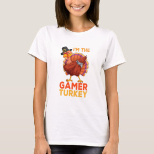 I'm The Gamer Dabbing Turkey Thanksgiving Gamer Ki T-Shirt
