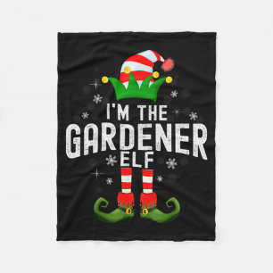 I'm The Gardener Elf Christmas Family Pjs Costume  Fleece Blanket