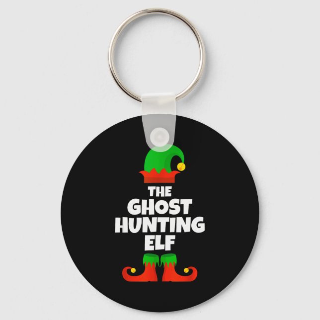 I'm The Ghost Hunting Elf Family Pajama Christmas  Keychain (Front)