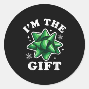 I'm The Gift - Funny Ugly Christmas Sweater - Xmas Classic Round Sticker