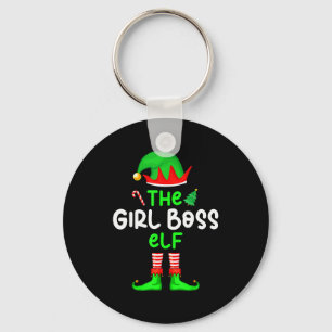 I'm The Girl Boss Elf Christmas Funny Family Match Keychain