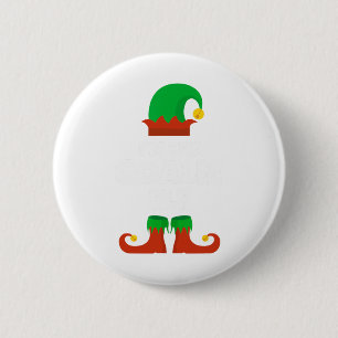 I'm The Goalie Elf Family Pajama Christmas Hockey  2 Inch Round Button