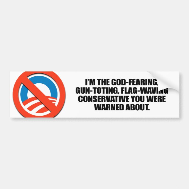I'm the God fearing Conservative Bumper Sticker (Front)