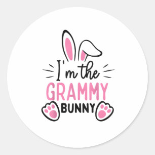 Im the grammy bunny fun easter rabbit mom mother w classic round sticker