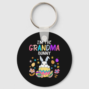 I'm The Grandma Bunny Happy Easter Day Women Rabbi Keychain