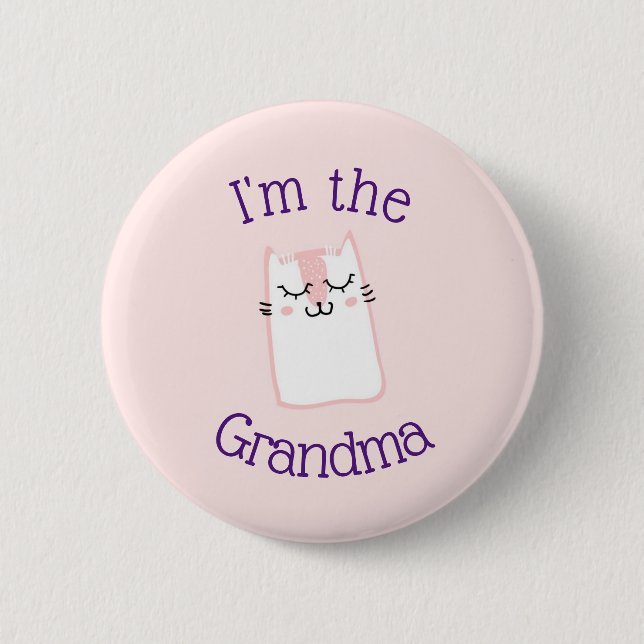 I'm The Grandma Cute Kitycat 2 Inch Round Button (Front)