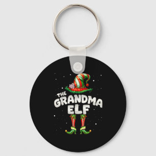 I'm The Grandma Elf Family Matching Group Christma Keychain
