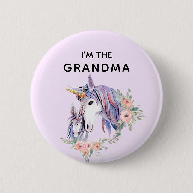 I'm the Grandma Magical Unicorn and Child 2 Inch Round Button (Front)