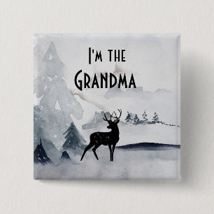 I'm the Grandma Majestic Deer Watercolor 2 Inch Square Button