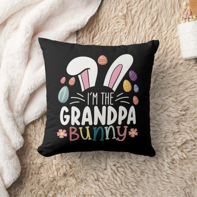 I'm The Grandpa Bunny Easter Family Matching Throw Pillow (Blanket)
