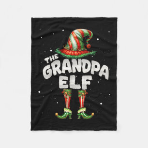 I'm The Grandpa Elf Family Matching Group Christma Fleece Blanket