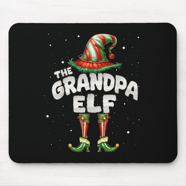 I'm The Grandpa Elf Family Matching Group Christma Mouse Pad (Front)