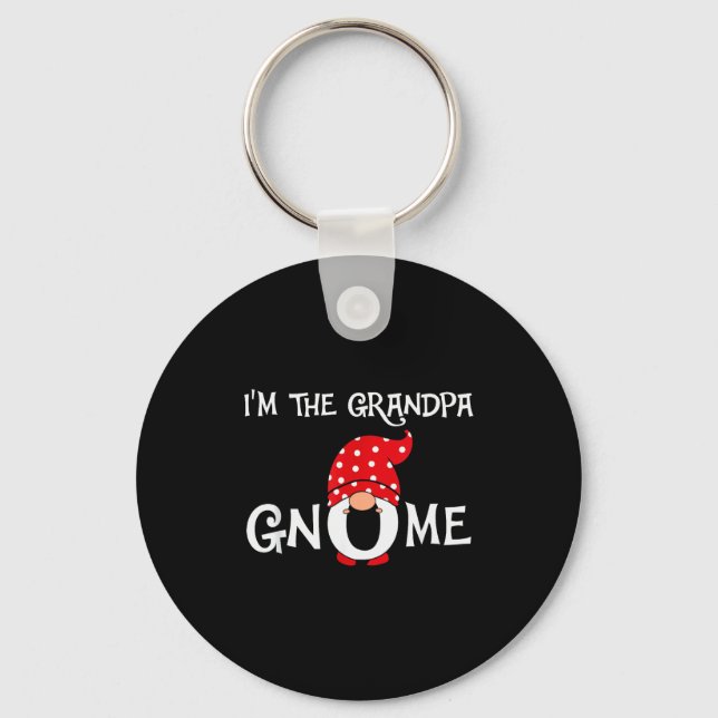 I'm The Grandpa Gnome Funny Christmas Gnome  Keychain (Front)