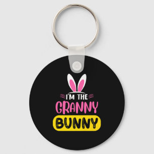 Im The Granny Bunny Rabbit Ears Egg Funny Easter T Keychain