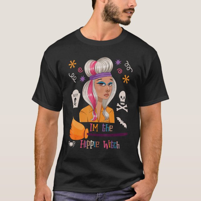 Im the Hippie Witch Halloween Matching Tie Dye Gro T-Shirt (Front)