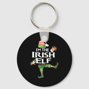 Im The Irish Elf Christmas Eve Xmas Elf Squad Cos Keychain