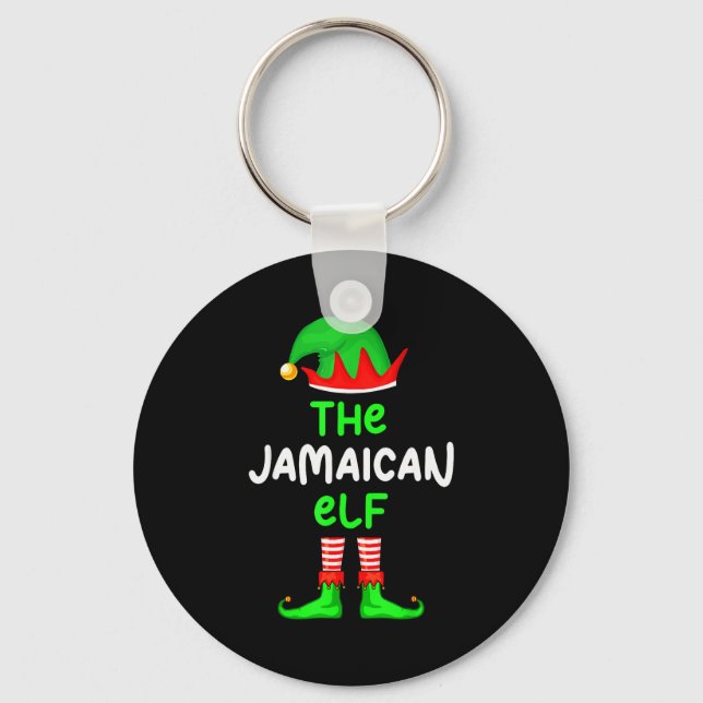 I'm The Jamaican Elf Jamaica Christmas Funny Pajam Keychain (Front)