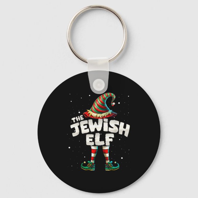 I'm The Jewish Elf Family Matching Group Christmas Keychain (Front)