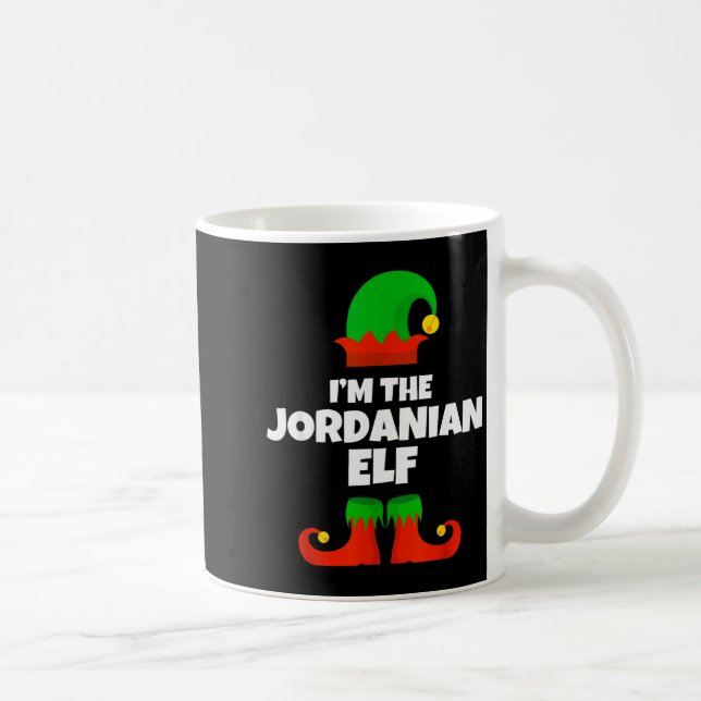 I'm The Jordanian Elf Family Pajama Christmas Funn Coffee Mug (Right)