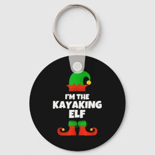 I'm The Kayaking Elf Family Pajama Christmas Kayak Keychain