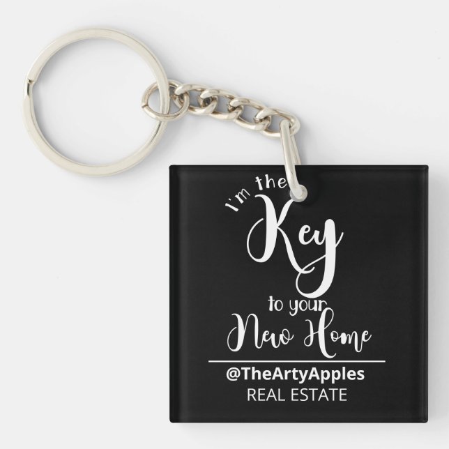 I'm the key to your new home real estate agent tot keychain (Front)