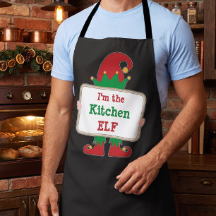 I'm The Kitchen Elf Personalized Christmas Elf Apron