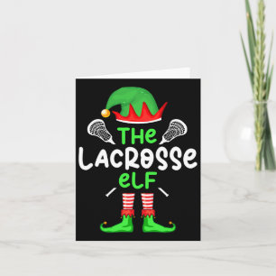I'm The Lacrosse Elf Christmas Family Matching Paj Card