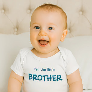 I'm the Little Brother Modern Colorful Boy's Baby  Bodysuit