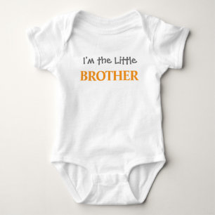 I'm the Little Brother Modern orange Boy's Baby Bodysuit
