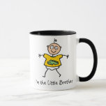 I'm the Little Brother mug<br><div class="desc">I'm the Little Brother t-shirts & gifts,  with a cute stick figure of a baby boy.  Also available for Big Brother,  Little Sister,  and Big Sister.  Celebrate your family status with fun Sister & Brother t-shirts & gifts!  Edit text or personalize if you wish.</div>