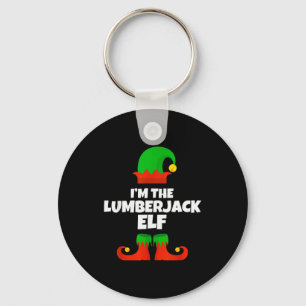I'm The Lumberjack Elf Family Pajama Christmas Fun Keychain