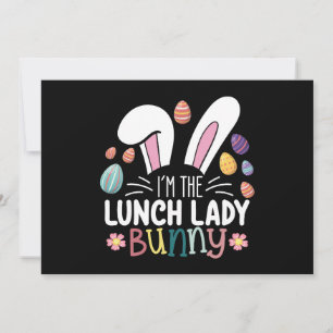 I'm The Lunch Lady Bunny Easter Matching Invitation