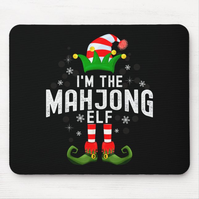 I'm The Mahjong Elf Christmas Family Pjs Costume  Mouse Pad (Front)