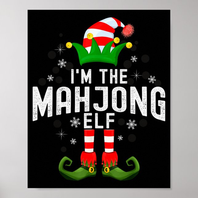 I'm The Mahjong Elf Christmas Family Pjs Costume  Poster (Front)