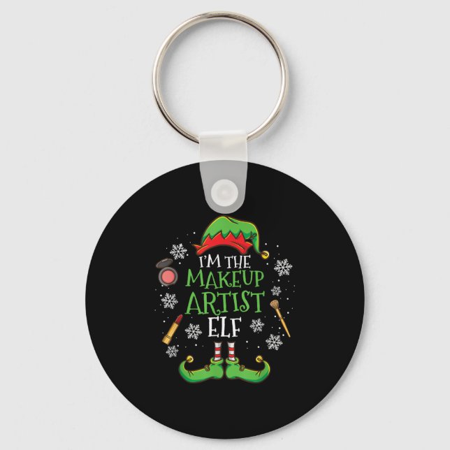 Im The Makeup Artist Elf Christmas  Keychain (Front)