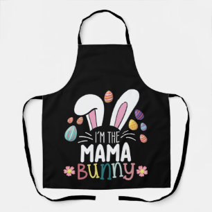 I'm The Mama Mom Bunny Easter Family Matching Apron
