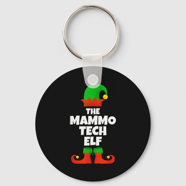I'm The Mammo Tech Elf Family Pajama Christmas Mam Keychain (Front)