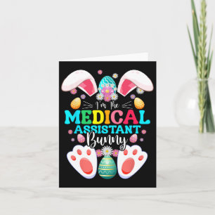 I'm The Medical Istant Bunny Easter Day Rabbit Mat Card