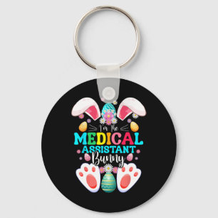 I'm The Medical Istant Bunny Easter Day Rabbit Mat Keychain